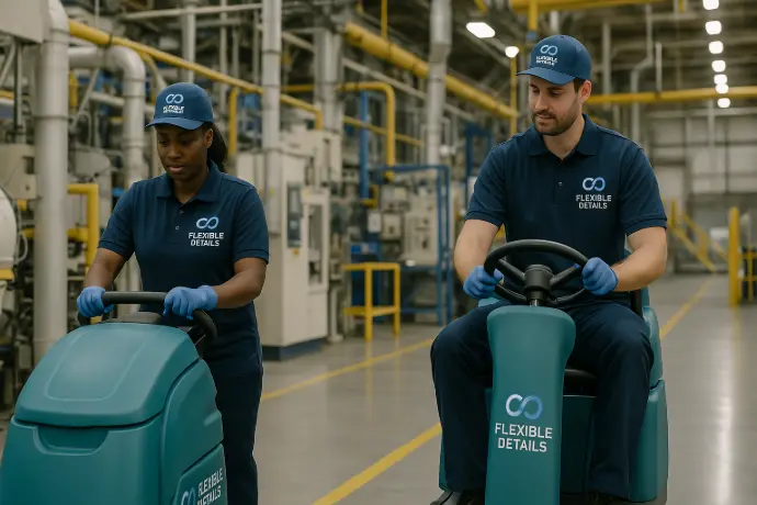 Industrial cleaners with cleaning machines